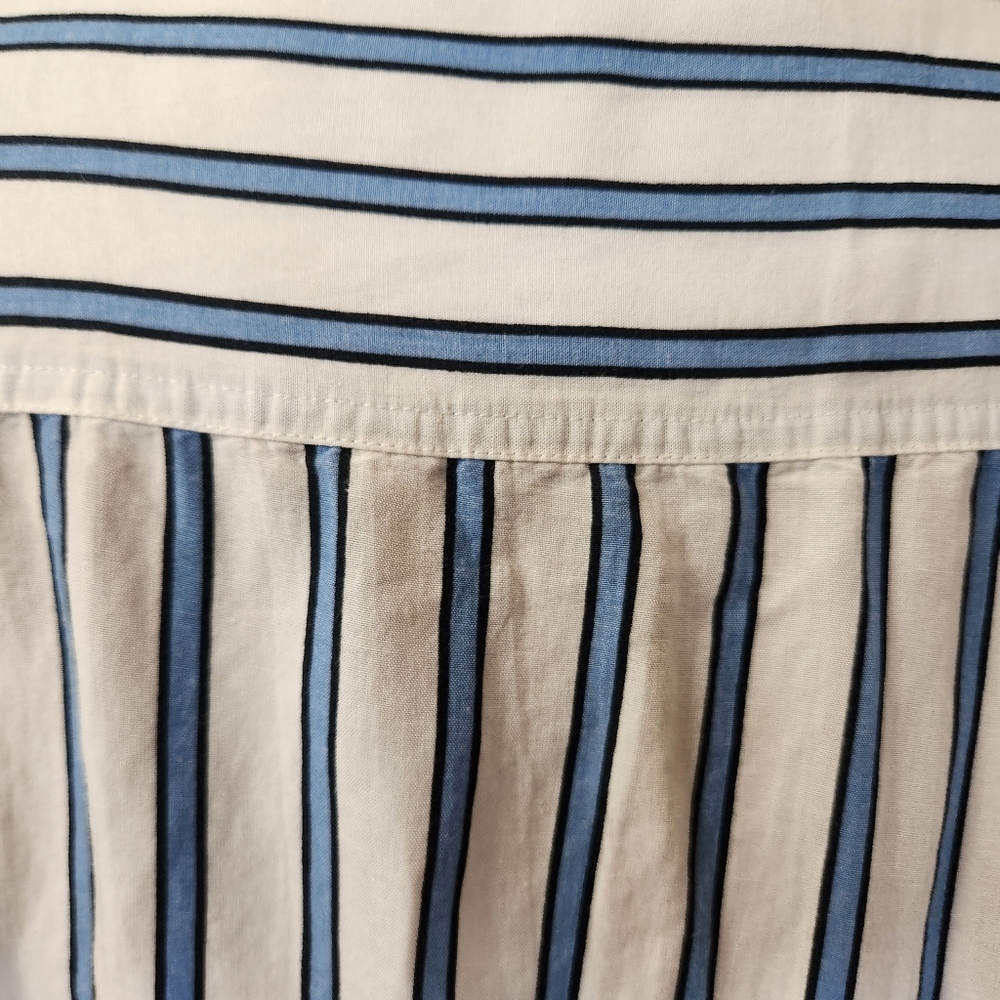 DEREK LAM 10 Crosby Striped Twist Waist Shirt Dress - Size 18 - Picture 11 of 14